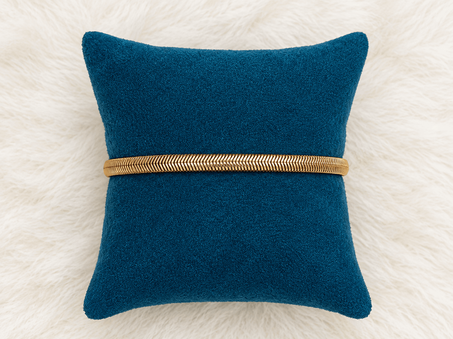 Classic Gold Herringbone Chain Bracelet