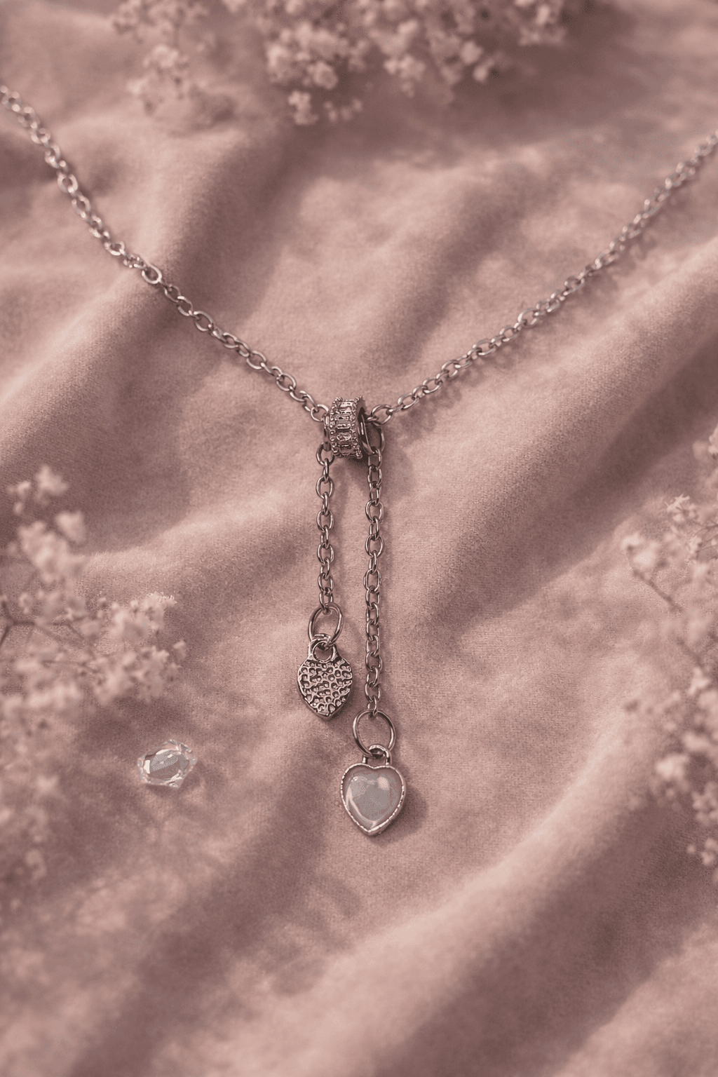 The Dual Heart Lariat Necklace